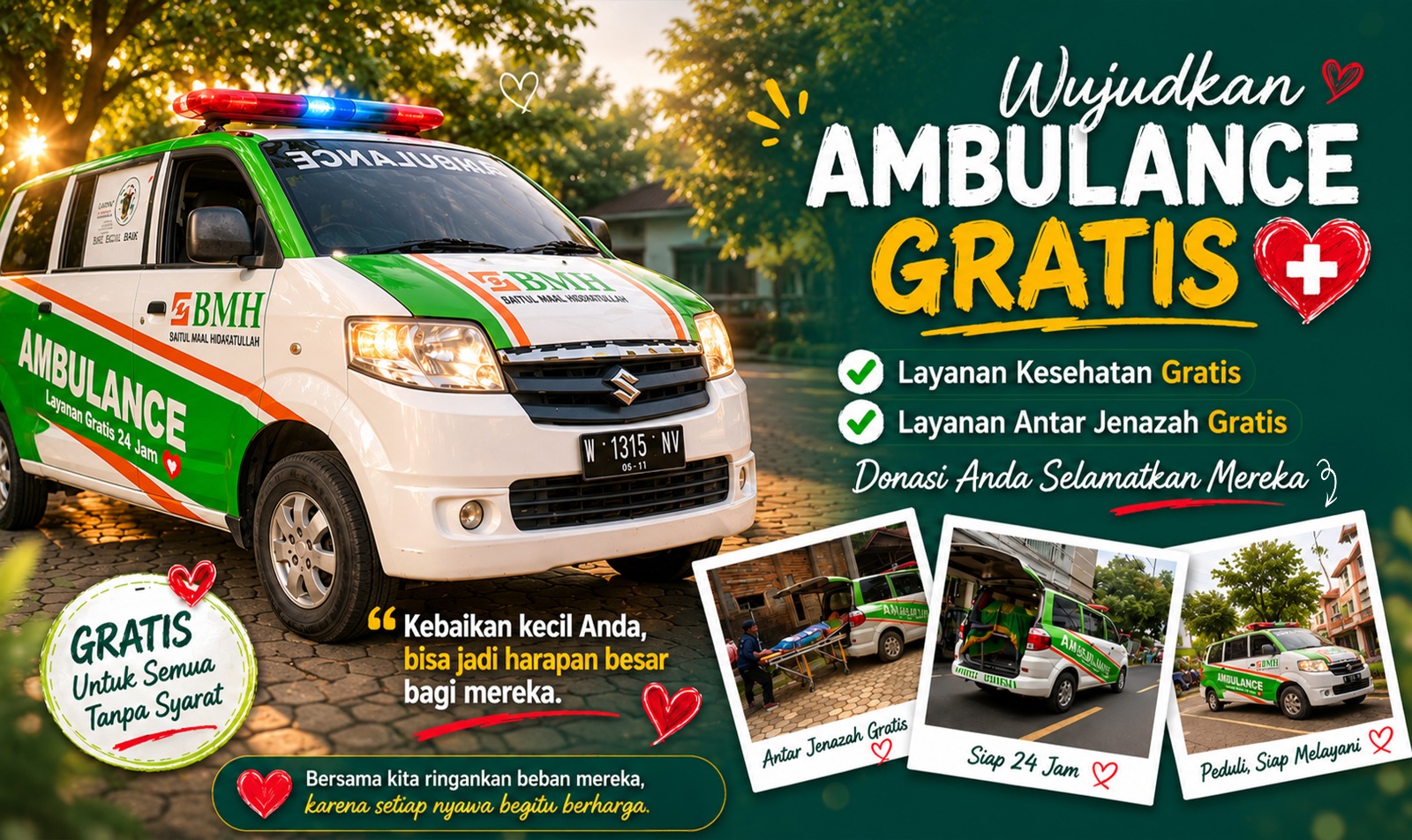 Sedekah Jariyah: Patungan Ambulance Gratis untuk Masyarakat yang Membutuhkan - BMH Banten